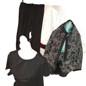 NWT- 3 PC Victor COSTA Embossed Jacket-Sport Savvy Pants & Shirt Large